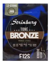 Encordoamento Corda de Violão 12 Cordas Aço Bronze Acoustic Guitar Strinberg F12S