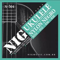 Encordoamento Corda Ukulele Nylon Preto - NIG N304