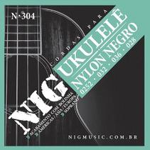 Encordoamento Corda Ukulele Nylon Preto - NIG N304