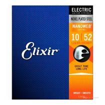 Encordoamento Cordas Elixir para Guitarra 010 Light Heavy Nanoweb