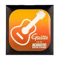Encordoamento Cordas Violão Aço Guitto 012-053 Encordoamento Cordas Violão Aço Guitto 012-053
