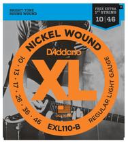 Encordoamento D'Addario 010 Guitarra Exl110B + Corda Extra