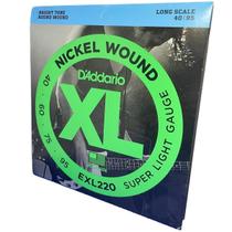 Encordoamento D'Addario Baixo 4 Cordas 40-95 Exl220 - D'Addario Xl (Original)