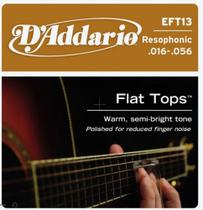 Encordoamento d'addario eft-13 resophonic 016 flat tops