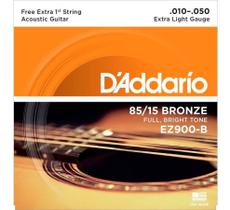 Encordoamento Daddario 010 Ez900 B Violão Aço C/ Nf Bronze