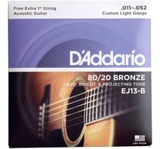 Encordoamento daddario free extra mi 011-052 custom music express violão ej13-b