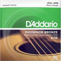 Encordoamento daddario violão aço 014 phosphor bronze ej18