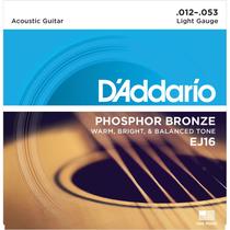 Encordoamento Daddario Violão Aço Phosphor Bronze EJ16 012/053