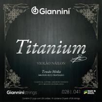 Encordoamento de nylon giannini titanium tensão média Encordoamento de nylon giannini titanium tensão média