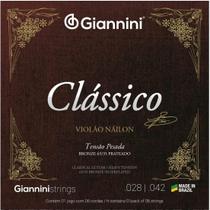 Encordoamento De Violão .028 Giannini Nylon Tensão Pesada