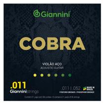 Encordoamento de violão aço giannini cobra 0.11