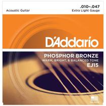 Encordoamento De Violão Phosphor 0.10 Aço Bronze Ej15 D Addario - DAddario