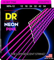 Encordoamento DR Strings NEON Pink Violão 12-54 Rosa