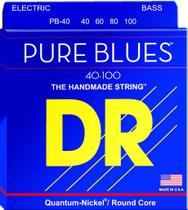 Encordoamento DR Strings Pure Blues Baixo 4 Cordas 40-100