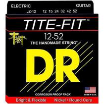 Encordoamento DR Strings Tite-Fit Guitarra 12-52 Jazz Níquel
