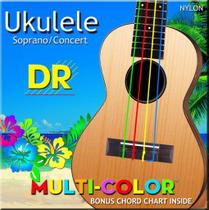 Encordoamento DR Strings Ukulele Multi-Color Nylon