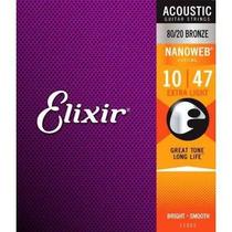 Encordoamento Elixir Corda Violao Aco 010 10.47 Nanoweb 11002