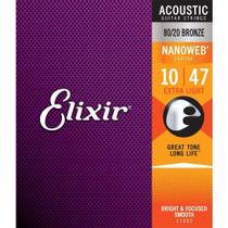 Encordoamento Elixir p/ Violão Aço 010 Extra Light 3210