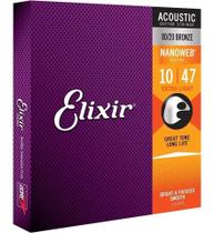 Encordoamento elixir para violão aço 010 bronze 80/20
