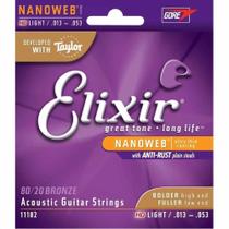 Encordoamento Elixir Violão Aço 013 80/20 Nano Web HDLT