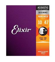 Encordoamento Elixir Violão Aço 80/20 Bronze NANOWEB