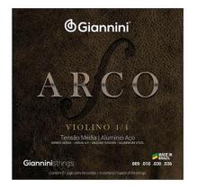 Encordoamento Giannini Arco para Violino 4/4 Tensão Média GEAVVA