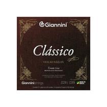 Encordoamento Giannini Clássico P/violão Nylon 65/35 Prateado Leve Genwpl