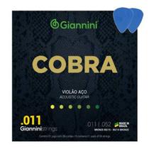 Encordoamento Giannini Cobra 011 P/ Violão Aço Bronze