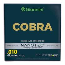 Encordoamento Giannini Cobra Nanotec para Violão Aço Geefle Pn