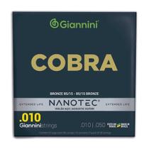 Encordoamento Giannini Cobra Nanotec Violão Aço .010 GEEFLE PN Encordoamento Giannini Cobra Nanotec Violão Aço .010 GEEFLE PN