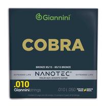 Encordoamento Giannini Cobra Nanotec Violão Aço .010 Geefle