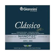 Encordoamento giannini genwxpa pn violao 65/35 prateado protetiva nanotec extra alta Encordoamento giannini genwxpa pn violao 65/35 prateado protetiva nanotec extra alta