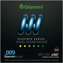 Encordoamento giannini guitarra geegst9 niquel 0.009 (i-6 / 3)