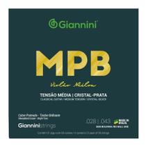 Encordoamento Giannini Mpb P/ Violao Nylon Tensao Media