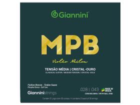 Encordoamento Giannini MPB para Violão Nylon Cristal Ouro GENWG