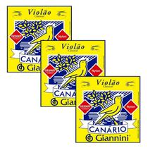 Encordoamento Giannini para violão Canário Náilon GENWB Kit com 3 jogos Encordoamento Giannini para violão Canário Náilon GENWB Kit com 3 jogos
