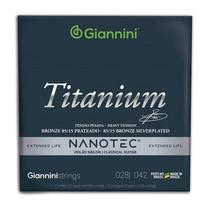 Encordoamento Giannini Titanium Nanotec Violão Nylon .028 Pesada GENWTA PN