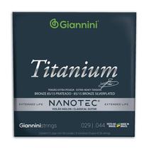Encordoamento Giannini Titanium Nanotec Violão Nylon .029 Extra Pesada GENWXTA PN