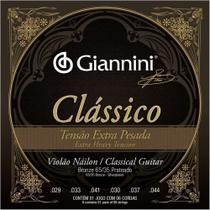 Encordoamento giannini violao 65/35 prateado extra pesado