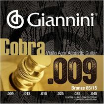 Encordoamento Giannini Violão Aço Cobra 009