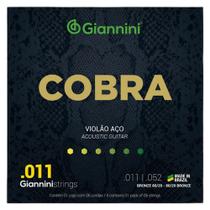 Encordoamento giannini violão bronze 80/20 super light 011 ca82sl