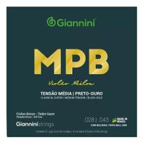 Encordoamento giannini violao media mpb genwbg preto ouro