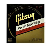 Encordoamento Gibson Violão Aço 011 052 Bronze 80/20 U-Light