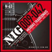 Encordoamento Guitarra 009 042 Tradicionais Níquel Nig N-63