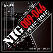 Encordoamento Guitarra 009 / 046 Hibrida NIG Nickel Plated NH66