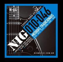 Encordoamento Guitarra 010 NIG + 1ª(Mi) Extra + Palheta