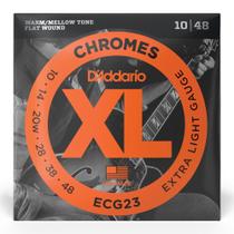Encordoamento Guitarra 010 Xl Chromes Flatwound D'addario ECG23 Encordoamento Guitarra 010 Xl Chromes Flatwound D'addario ECG23