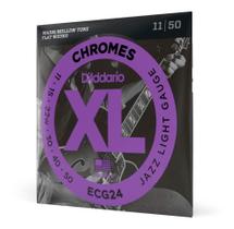Encordoamento Guitarra 011 Daddario Flatwound Ecg24 Chromes Encordoamento Guitarra 011 Daddario Flatwound Ecg24 Chromes