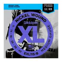 Encordoamento Guitarra 011 EXL115 B+ PL011 - D'Addario