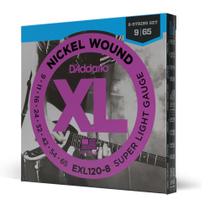 Encordoamento Guitarra 8C 09-65 D Addario XL Nickel EXL120-8 F035